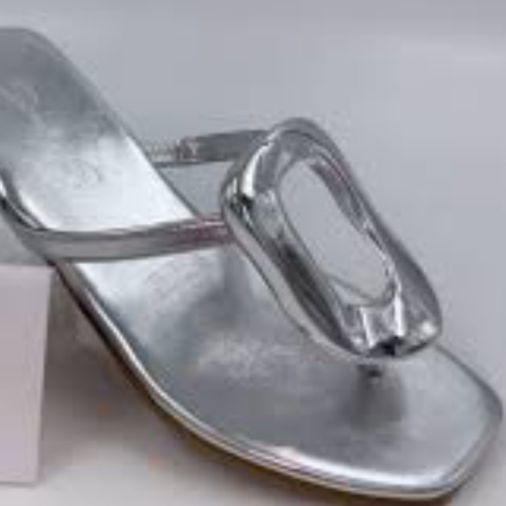 Elegant Silver Women's Sandals